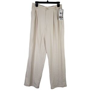 RE WASH Brand Women KHAKI‎ Slim Trousers Pants Pleated Front Size 9